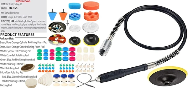 DIY Crafts With 3x Felt 3x Fur Pad, 4" inch Kit, Polishing Pads Sponge Woolen Polishing Waxing Buffing Pads Kits Polishing Compound Drill Buffing Sponge (With 3x Felt 3x Fur Pad, 4" inch Kit) - With 3x Felt 3x Fur Pad, 4" inch Kit