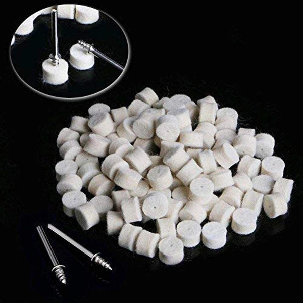 DIY Crafts Design No # 1, Pack of 27 Pcs, Wool Felt Polishing Buffing Pad 13mm 2 - Shank for (Design No # 1, Pack of 27 Pcs) - Design No # 1, Pack of 27 Pcs