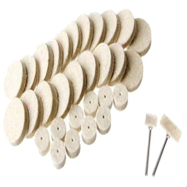DIY Crafts Design No # 10, Pack of 30 Pcs, 30 Soft Felt Polishing Buffing Wheel Mop Pad 3 (Design No # 10, Pack of 30 Pcs) - Design No # 10, Pack of 30 Pcs