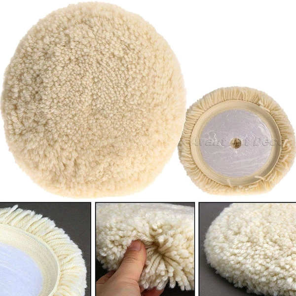 DIY Crafts Design # No 2, Pack Of 5 Pcs, 7"inch Car Polishing Soft Wool Auto-Stick Pad Buffing Cleaning Polisher Kit for Industry Furniture Glass Car Steel Table (Design # No 2, Pack Of 5 Pcs) - Design # No 2, Pack Of 5 Pcs