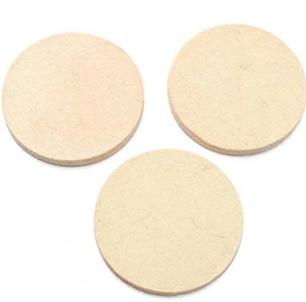 DIY Crafts Felt Pad Drill Thread Sucker Wool Cleaning Polishing Sponge Set Backer Pad + Universal Nut + Felt Pad - (Pack of 3 Pcs) (4" Felt Pad Kit, Off White Felt Pad) - 4" Felt Pad, Off White Felt Pad