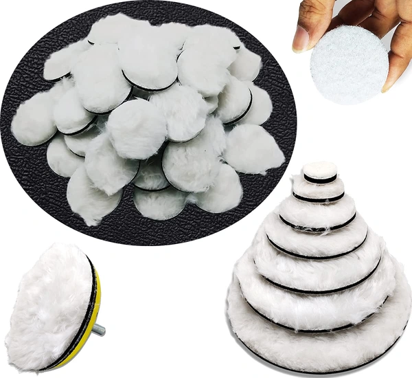 DIY Crafts 20 Pcs, 1" Felt Fur Pad Only, 20 Pcs, 1" Felt Fur Pad Only, Felt Wool Felt Polishing Buffing Pad Wheel Disk Sheets Polish Hook Loop for Grindi(20 Pcs, 1" Felt Fur Pad Only) - CM, 1" Felt Fur Pad Only