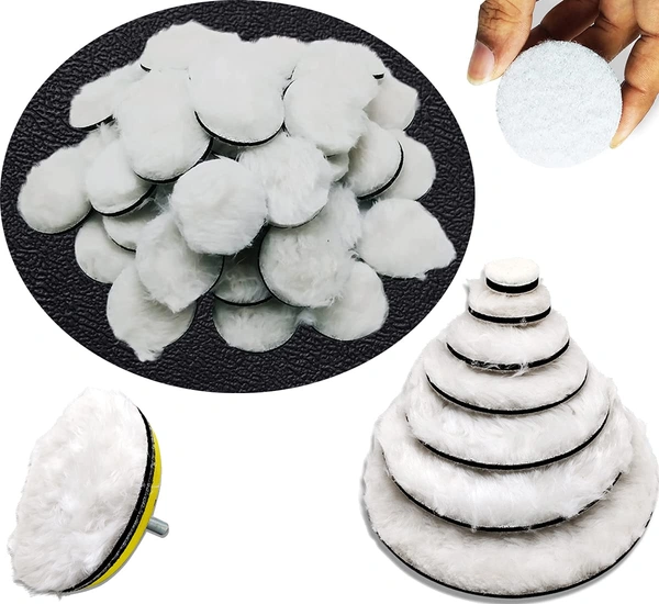 DIY Crafts 20 Pcs, 1" Felt Fur Pad Only, 20 Pcs, 1" Felt Fur Pad Only, Felt Wool Felt Polishing Buffing Pad Wheel Disk Sheets Polish Hook Loop for Grindi(20 Pcs, 1" Felt Fur Pad Only) - CM, 1" Felt Fur Pad Only
