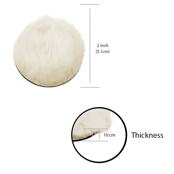 DIY Crafts 20 Pcs, 1" Felt Fur Pad Only, 20 Pcs, 1" Felt Fur Pad Only, Felt Wool Felt Polishing Buffing Pad Wheel Disk Sheets Polish Hook Loop for Grindi(20 Pcs, 1" Felt Fur Pad Only) - CM, 1" Felt Fur Pad Only