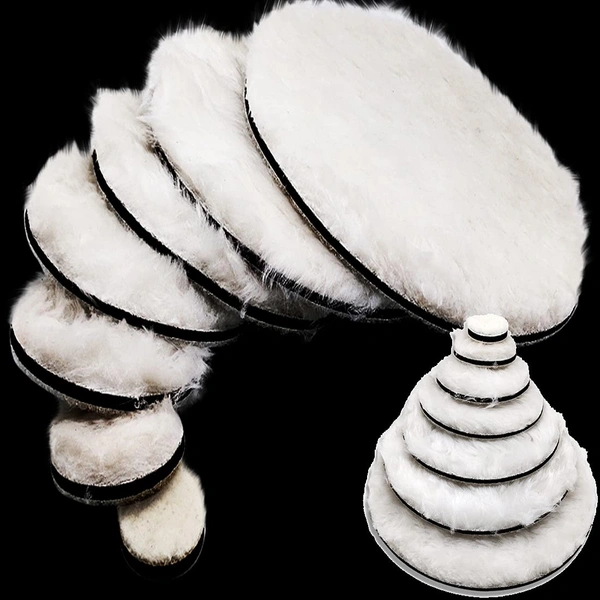 DIY Crafts Fur Felt Pad Only For Universal Nut Compound Waxing Polishing Wheel Tool Sponge Pad Drill Adapter Auto Car Polisher Pad (Fur Felt Pad Only) (1 Pc, 3" inch Fur Felt Pad Only) - 1 Pc, 3" inch Fur Felt Pad Only
