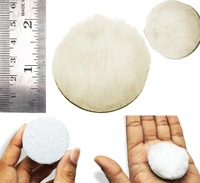 DIY Crafts Fur Felt Pad Only Hook Loop for Cerium Oxide Backing Nut Wool Polisher Polishing Clean Buffing Bonnet for Furniture Car Paint Floor (Fur Felt Pad Only) (5 Pcs, 1" inch Fur Felt Pad Only) - 5 Pcs, 1" inch Fur Felt Pad Only