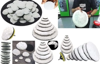 DIY Crafts Fur Felts Pad Only For Your Kit Wool+Felt Pad+Nut Glass Polishing Deep Scratch Remover Window Repair Abrasive Disc Windscreen Adhesive (Fur Felts Pad Only) (20x, 1"inch Fur Felts Pad Only.) - 20x, 1"inch Fur Felts Pad Only.