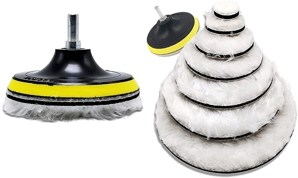 DIY Crafts Fur Felts Pad Only For Your Kit Wool+Felt Pad+Nut Glass Polishing Deep Scratch Remover Window Repair Abrasive Disc Windscreen Adhesive (Fur Felts Pad Only) (20x, 1"inch Fur Felts Pad Only.) - 20x, 1"inch Fur Felts Pad Only.