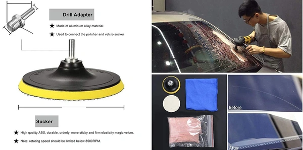 DIY Crafts Glass Cerium Oxide Polishing Scratch Remove Car Windscreen Polishing Kit Practical Auto Car Windows Scratch Remover Glass 70% Recovery Polishing Kit (200 Grm, Cerium Oxide) - 200 Grm, Cerium Oxide