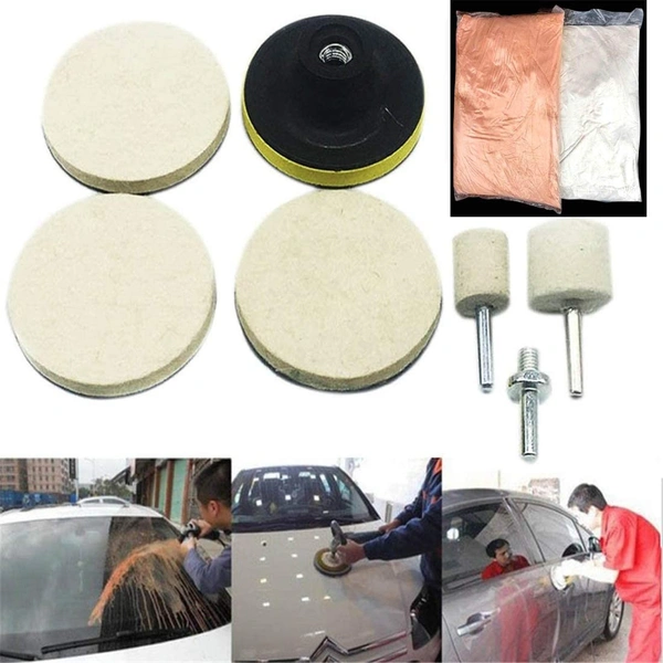 DIY Crafts Glass Cerium Oxide Polishing Scratch Remove Car Windscreen Polishing Kit Practical Auto Car Windows Scratch Remover Glass 70% Recovery Polishing Kit (200 Grm, Off White Cerium Oxide) - 200 Grm, Off White Cerium Oxide