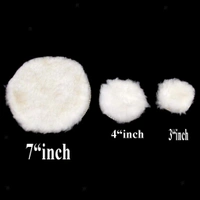 DIY Crafts Off White Soft Wool Hoop loop Car Clean Polishing Polisher Buffing Bonnet Pad for Car Bike Polishing Woolen Buffer Wax Applicator Grinding 1-7"inch (4" Inch Pad, 1 Pc Off White) - 3" Inch Pad 2pcs, Off White