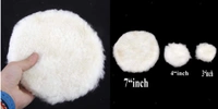 DIY Crafts Off White Soft Wool Hoop loop Car Clean Polishing Polisher Buffing Bonnet Pad for Car Bike Polishing Woolen Buffer Wax Applicator Grinding 1-7"inch (4" Inch Pad, 1 Pc Off White) - 3" Inch Pad 2pcs, Off White