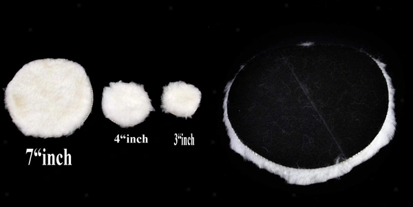 DIY Crafts Off White Soft Wool Hoop loop Car Clean Polishing Polisher Buffing Bonnet Pad for Car Bike Polishing Woolen Buffer Wax Applicator Grinding 1-7"inch (4" Inch Pad, 1 Pc Off White) - 3" Inch Pad 2pcs, Off White