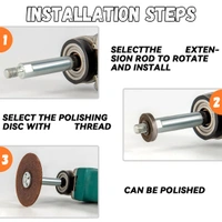 DIY Crafts Only Stainless Steel M14 Material Rotary Extension Shaft Rod Thread for Electric Rotary Polisher,Car Polisher,Polishing Pads,Backing Plate Sucker (3x Rod, 4"inch Extension Shaft) - 3x Rod, 4"inch Extension Shaft