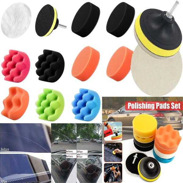 DIY Crafts Pack 45 Pcs, Multi Colour, 15 Pcs 3"-Inch Wool Pad For Polishing Tools Set 3" Inch Buffing Pad Kit Compound Polishing Auto(Pack 45 Pcs, Multi Colour) - Pack 45 Pcs, Multi Colour