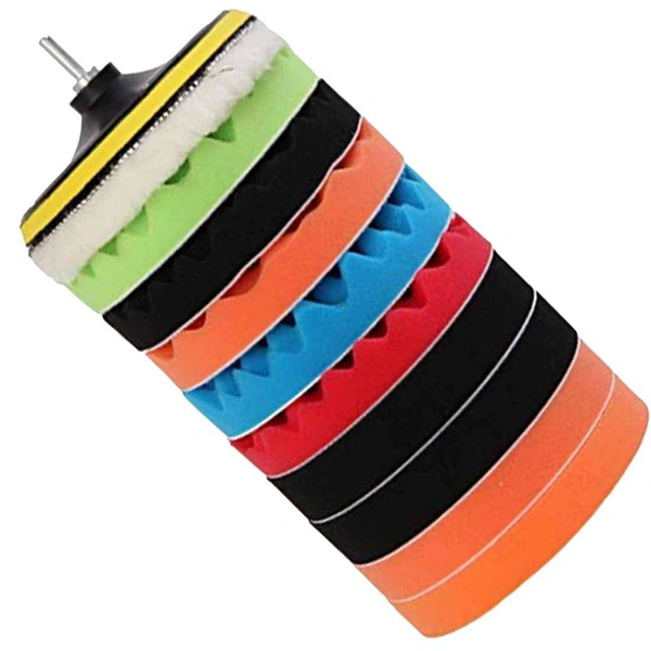 DIY Crafts Pack 36 Pcs Kit, Multi Colour, 12 Pcs 7"inch 180mm Buffing Sponge Car Polishing Pad Disc Wool Disc Polishing Wax Sanding Pad Cleaning Car Accessories F(Pack 36 Pcs Kit, Multi Colour) - Pack 36 Pcs Kit, Multi Colour