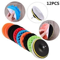 DIY Crafts Pack 36 Pcs Kit, Multi Colour, 12 Pcs 7"inch 180mm Buffing Sponge Car Polishing Pad Disc Wool Disc Polishing Wax Sanding Pad Cleaning Car Accessories F(Pack 36 Pcs Kit, Multi Colour) - Pack 36 Pcs Kit, Multi Colour