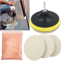 DIY Crafts Pack Of 1 Kit, 7" inch Kit, 100 Grm Cerium Oxide + Backing Pad + Universal Nut + Wool Polisher Polishing Clean Buffing Pad Bonnet for Furniture Car 3/4/5/6/(Pack Of 1 Kit, 7" inch Kit) - Pack Of 1 Kit, 7" inch Kit
