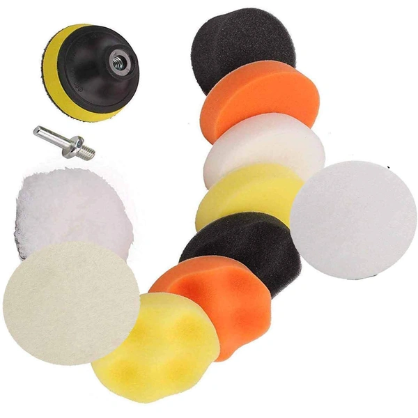 DIY Crafts Pack Of 1 Pc, 3/80 mm Multicolour, Polishing Compound Drill 9 Polishing Pads; 1 Woollen Buffer; Felt Pad; 1 (Pack Of 1 Pc, 3/80 mm Multicolour) - Pack Of 1 Pc, 3/80 mm Multicolour