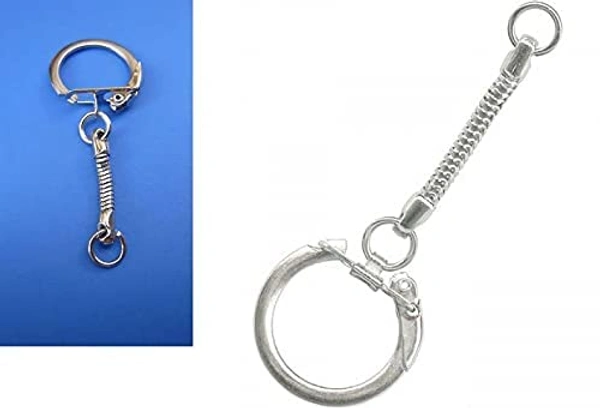 DIY Crafts Pack Of 1 Pc, Silver, Snake Chain Key Rings Silver-Color DIY Jewelry Findings Handmade Craft Jewelry (Pack Of 1 Pc, Silver) - Pack Of 1 Pc, Silver