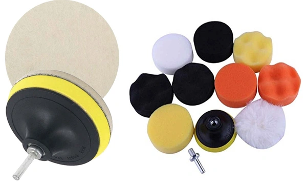 DIY Crafts Pack Of 1 Set, Sponge Pads Kit, 3"/80mm Compound Drill Buffing Sponge Pads Kit for Car Sanding, P (Pack Of 1 Set, Sponge Pads Kit) - Pack Of 1 Set, Sponge Pads Kit