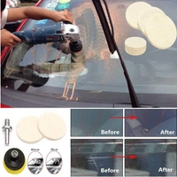 DIY Crafts Pack Of 1 Set/Kit, 4" inch Set/Kit, Wool Felt Disc Polishing Pads and Backing Pad with Drill Adapter Kit to Grind and Polish Glass Plastic(Pack Of 1 Set/Kit, 4" inch Set/Kit) - Pack Of 1 Set / Kit, 4" inch Set / Kit