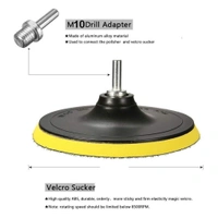 DIY Crafts Pack Of 1 Set/Kit, 4" inch Set/Kit, Wool Felt Disc Polishing Pads and Backing Pad with Drill Adapter Kit to Grind and Polish Glass Plastic(Pack Of 1 Set/Kit, 4" inch Set/Kit) - Pack Of 1 Set / Kit, 4" inch Set / Kit