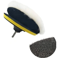 DIY Crafts Pack Of 1 Set/Kit, 5" inch Set/Kit, Wool Felt Disc Polishing Pads and Backing Pad with Drill Adapter Kit to Grind and Polish Glass Plastic(Pack Of 1 Set/Kit, 5" inch Set/Kit) - Pack Of 1 Set / Kit, 5" inch Set / Kit