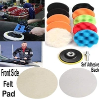 DIY Crafts Pack of 10 Pcs, 4" inch, Kit, Polishing Pads Sponge Woolen Polishing Waxing Buffing Pads Kits Polishing Compound Drill Buffing Sponge Pads (Pack of 10 Pcs, 4" inch, Kit) - Pack of 10 Pcs, 4" inch, Kit