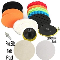 DIY Crafts Pack of 10 Pcs, 4" inch, Kit, Polishing Pads Sponge Woolen Polishing Waxing Buffing Pads Kits Polishing Compound Drill Buffing Sponge Pads (Pack of 10 Pcs, 4" inch, Kit) - Pack of 10 Pcs, 4" inch, Kit