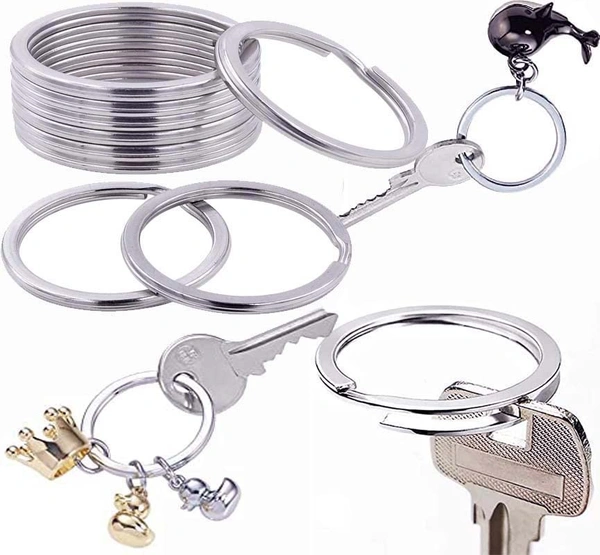 DIY Crafts Pack Of 10 Pcs, Keychain Rings, Key Chain Ring Metal Split Ring for Dog Tag and Keys Organization (32mm) Key Ring(Pack Of 10 Pcs, Keychain Rings) - Pack Of 10 Pcs, Keychain Rings