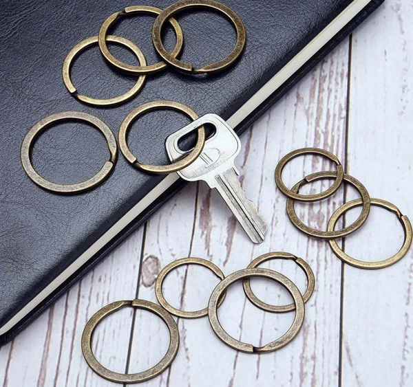 DIY Crafts Pack Of 10 Pcs, Keychain Rings, Key Chain Ring Metal Split Ring for Dog Tag and Keys Organization (32mm) Key Ring(Pack Of 10 Pcs, Keychain Rings) - Pack Of 10 Pcs, Keychain Rings