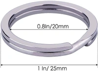 DIY Crafts Pack Of 100 Pcs, Silver, Flat Key Rings 1 inches Flat Key Rings Metal Keychain Rings Split Keyrings Flat O Ring for Home Car Office(Pack Of 100 Pcs, Silver) - Pack Of 100 Pcs, Silver