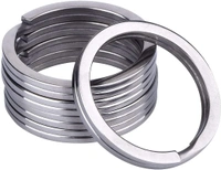 DIY Crafts Pack Of 100 Pcs, Silver, Flat Key Rings 1 inches Flat Key Rings Metal Keychain Rings Split Keyrings Flat O Ring for Home Car Office(Pack Of 100 Pcs, Silver) - Pack Of 100 Pcs, Silver