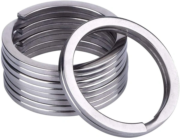 DIY Crafts Pack Of 100 Pcs, Silver, Flat Key Rings 1 inches Flat Key Rings Metal Keychain Rings Split Keyrings Flat O Ring for Home Car Office(Pack Of 100 Pcs, Silver) - Pack Of 100 Pcs, Silver