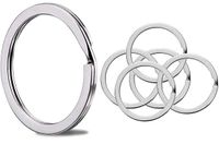 DIY Crafts Pack Of 100 Pcs, Silver, Flat Key Rings 1 inches Flat Key Rings Metal Keychain Rings Split Keyrings Flat O Ring for Home Car Office(Pack Of 100 Pcs, Silver) - Pack Of 100 Pcs, Silver