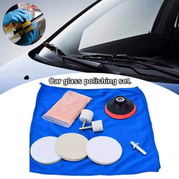 DIY Crafts Pack Of 100grm Kit, Multi Colour, 9 Pcs Window Mirror Glasses Ceramic Tiles Accessories Cleaning Polishe Repair Kit Easy Use Wheel Cerium Oxide Pow(Pack Of 100grm Kit, Multi Colour) - Pack Of 100grm Kit, Multi Colour