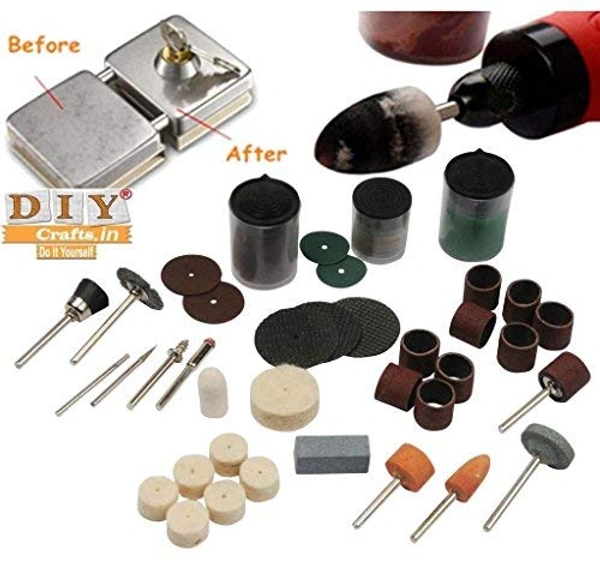 DIY Crafts Pack Of 105 Pcs, Design No# 4, 105 Pieces Drill Bit Rotary Set Kit Hobby Polish Grinding For Rotaty Tools A (Pack Of 105 Pcs, Design No# 4) - Pack Of 105 Pcs, Design No# 4