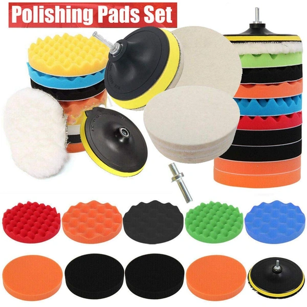 DIY Crafts Pack Of 36 Pcs, 3inch Multi Color Kit, 1"/2"/3"/4"/5/6"/7"inch Felt Pads Waxing Buffing Polishing Sponge Car Polisher Car Polishing Woolen Buffer, Wa(Pack Of 36 Pcs, 3inch Multi Color Kit) - Pack Of 36 Pcs, Multi Color Kit
