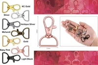 DIY Crafts Pack Of 12 Pcs, Gold, Swivel Clasps Lanyard Snap Hooks Keychain Clip Hook Lobster Claw Clasp Metal Hook Clasp D Rings for Keychain Purse Hardware Sewing C (Pack Of 12 Pcs, Gold) - Pack Of 12 Pcs, Gold