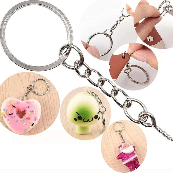DIY Crafts Pack Of 25 Pcs, Keychain Rings Screw Eye Mindi, Silver Key Chain Rings Kit, Keychain Rings with Chain and Jump Ring with Screw Ey (Pack Of 25 Pcs, Keychain Rings Screw Eye Mindi) - Pack Of 25 Pcs, Keychain Rings Screw Eye Mindi