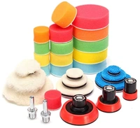 DIY Crafts Pack Of 87 Pcs, Multi Color Hook & Loop, Sponges Foam Drill Polishing Pad Kit 1.2/2/3"inch Buffing Pads, Sponge M14 Drill Adapter Power Polis(Pack Of 87 Pcs, Multi Color Hook & Loop) - Pack Of 87 Pcs, Multi Color Hook & Loop