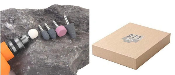 DIY Crafts Pack Of 2 Pcs, Rotary Grinding Bits, Stone Rotary Grinding Bits with 1/4 Inch and 1/8 Inch Shank. El (Pack Of 2 Pcs, Rotary Grinding Bits) - Pack Of 2 Pcs, Rotary Grinding Bits