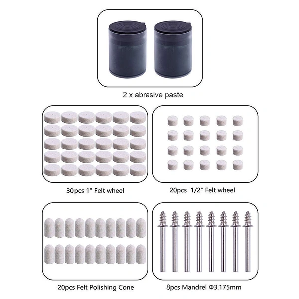 DIY Crafts Pack Of 2 Pcs, Rotary Tools Kit, Polishing Buffing Pads Wheel Wool Plasti(Pack Of 2 Pcs, Rotary Tools Kit) - Pack Of 2 Pcs, Rotary Tools Kit