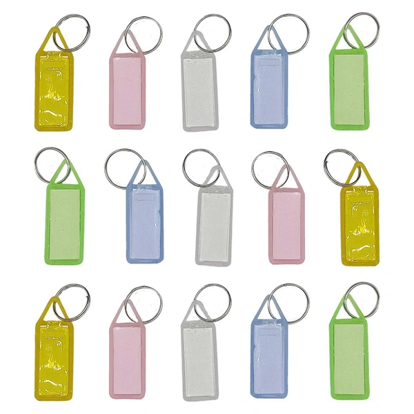 DIY Crafts Pack of 20 Pcs, DIY Crafts Multicolor Keyring & Keychain with Name Tag Labels (Pack Of 10 Pc (Pack of 20 Pcs, DIY Crafts) - *Pack of 10 Pcs, DIY Crafts