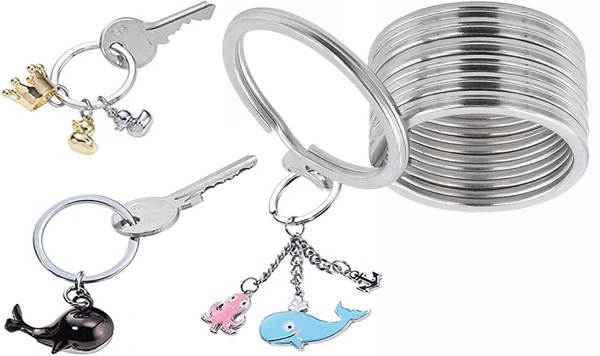 DIY Crafts Pack Of 20 Pcs, Keychain Rings, Key Chain Ring Metal Split Ring for Dog Tag and Keys Organization (32mm) Key Ring (Pack Of 20 Pcs, Keychain Rings) - Pack Of 20 Pcs, Keychain Rings
