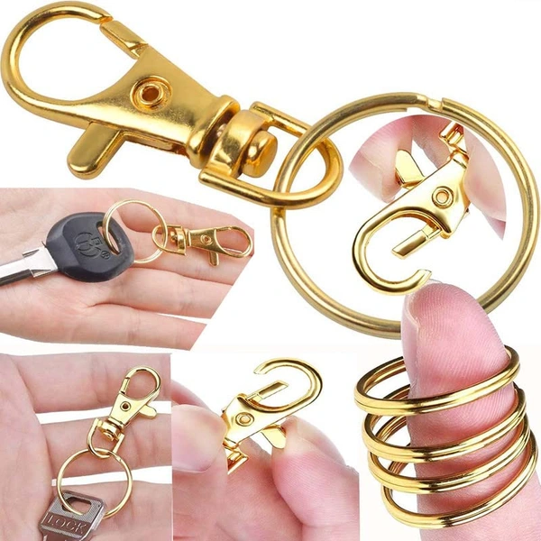 DIY Crafts Pack Of 20 Sets, Lobster Clasps Keychain Rings, Alloy Lobster Cla(Pack Of 20 Sets, Lobster Clasps Keychain Rings) - Pack Of 20 Sets, Lobster Clasps Keychain Rings