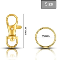 DIY Crafts Pack Of 20 Sets, Lobster Clasps Keychain Rings, Alloy Lobster Cla(Pack Of 20 Sets, Lobster Clasps Keychain Rings) - Pack Of 20 Sets, Lobster Clasps Keychain Rings