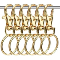 DIY Crafts Pack Of 20 Sets, Lobster Clasps Keychain Rings, Alloy Lobster Cla(Pack Of 20 Sets, Lobster Clasps Keychain Rings) - Pack Of 20 Sets, Lobster Clasps Keychain Rings