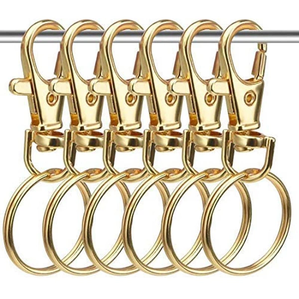 DIY Crafts Pack Of 20 Sets, Lobster Clasps Keychain Rings, Alloy Lobster Cla(Pack Of 20 Sets, Lobster Clasps Keychain Rings) - Pack Of 20 Sets, Lobster Clasps Keychain Rings